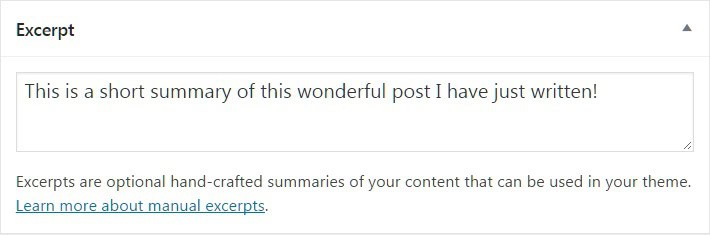 WordPress-Excerpt-editor Divi Page Builder