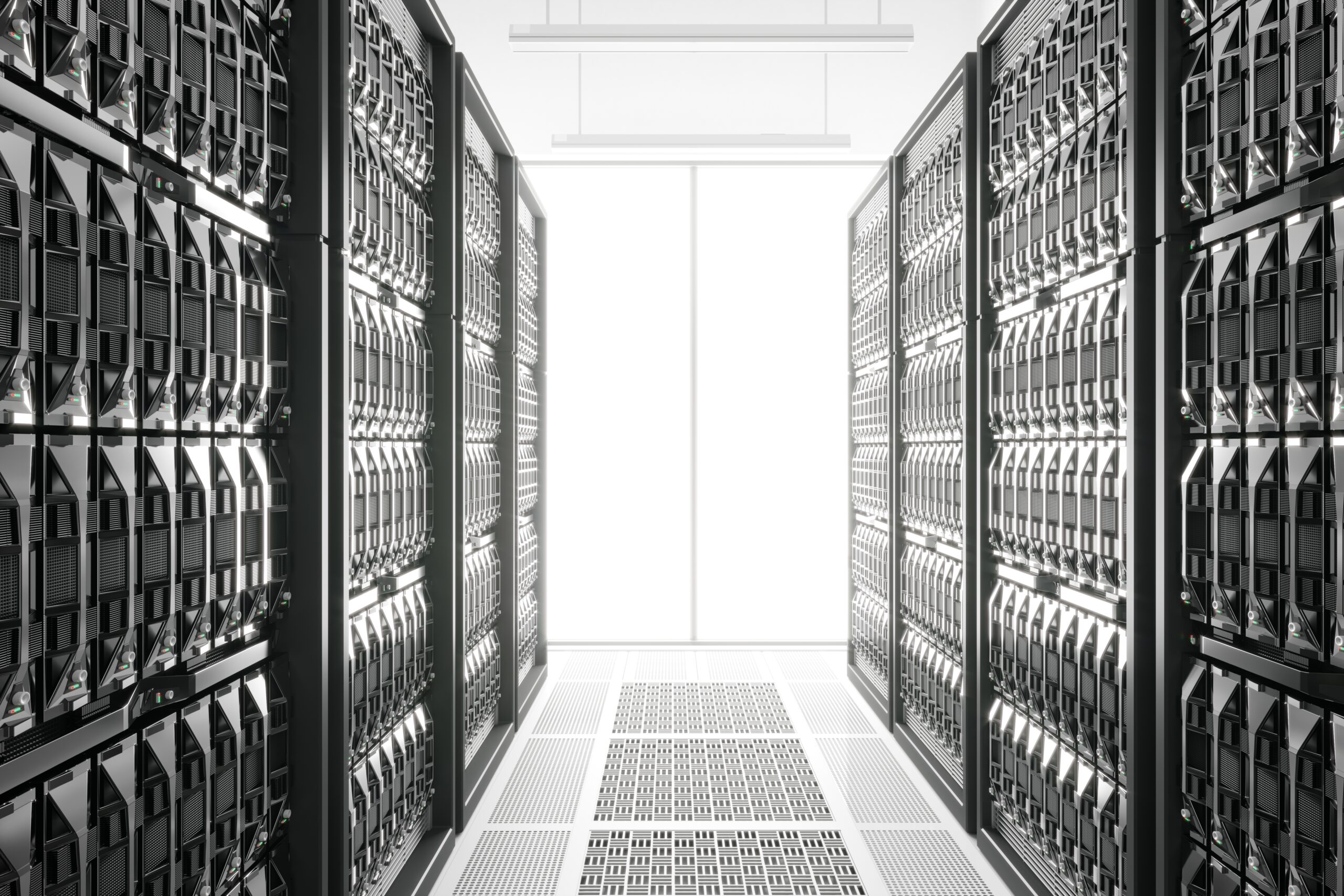 Server room background with equipment